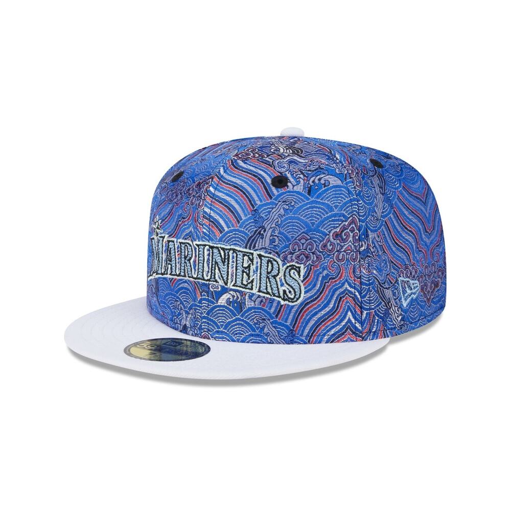 New Era Seattle Mariners Wave Fill 59FIFTY Fitted Hat - Size 7 1/8